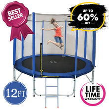 Load image into Gallery viewer, 12ft Premier Trampoline With Net &amp; Ladder
