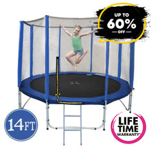 Load image into Gallery viewer, 14ft Premier Trampoline with Net &amp; Ladder
