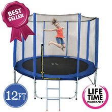 Load image into Gallery viewer, 12ft Premier Trampoline with Net &amp; Ladder
